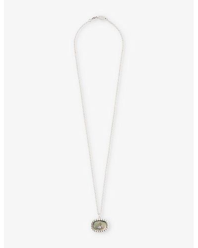 Vivienne Westwood Denver Silver-tone Brass Pendant Necklace - White