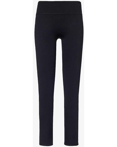 Lounge Underwear High-rise Fitted Stretch-woven leggings X - Blue