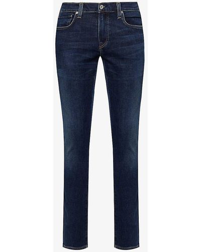 Citizens of Humanity London Brand-patch Slim-fit Stretch Denim-blend Jeans - Blue