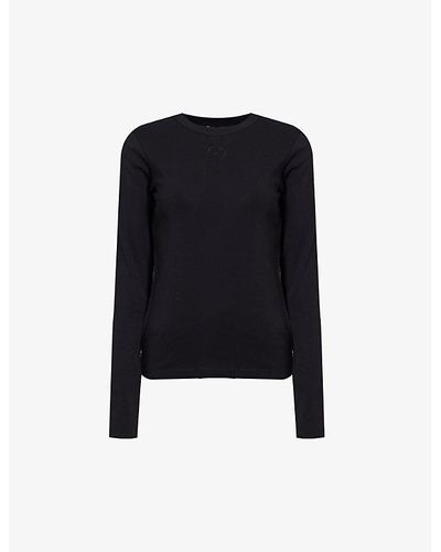 Saks Potts Eloise Slim-fit Organic-cotton T-shirt - Black