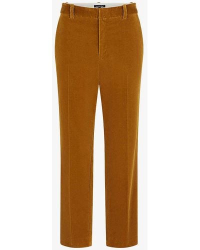 Soeur Vianney High-rise Straight-leg Cord Stretch-cotton Trousers - Brown
