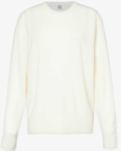 Totême Relaxed-fit Round-neck Cashmere Jumper - White