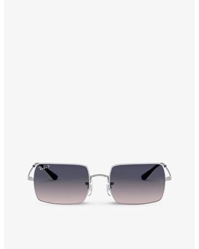Ray-Ban Rb1969 Rectangle-frame Sunglasses - White