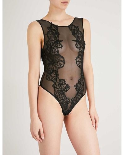 Bluebella Etienne Lace And Mesh Body - Black