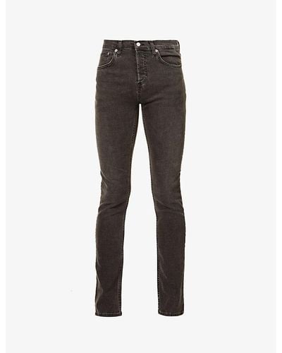 Sandro Mens Noir / Gris Slim-fit Skinny Jeans Xs - Multicolour