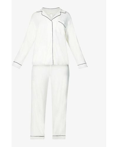 Eberjey Gisele Jersey Pyjama Set - White