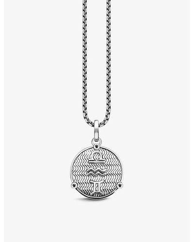 Thomas Sabo Elements Of Nature Sterling-silver And Cubic Zirconia Pendant Necklace - Black