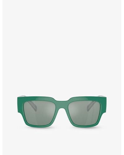 Dolce & Gabbana Dg6184 Square-frame Injected Sunglasses - Green