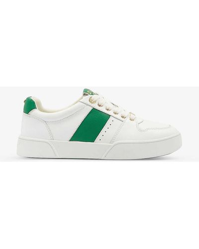 Dune Elysium Stripe Low-top Leather Trainers - Green