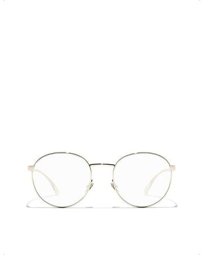 Chanel Oval Eyeglasses - Natural