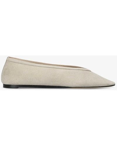 Le Monde Beryl Luna Pointed-toe Suede Court Shoes - White