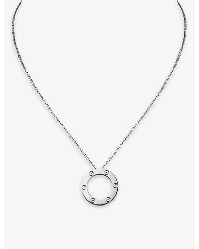 Cartier Love 18ct White-gold Necklace - Metallic