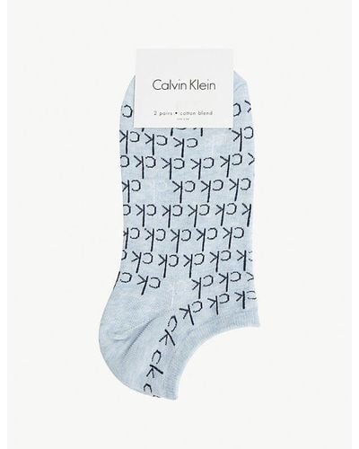 Calvin Klein Callie Logo Socks Pack Of Two - Blue
