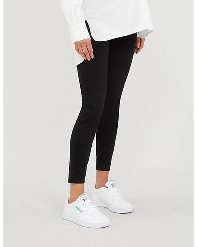 Spanx Jean-ish Mid-rise Stretch Cotton-blend Leggings In White
