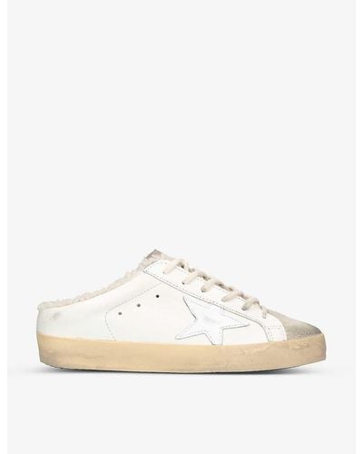 Golden Goose Superstar Sabot 81760 Leather And Shearling Trainers - White