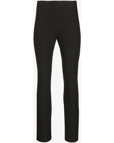 Vince Cropped Straight-leg Mid-rise Stretch-woven Trouser - Black