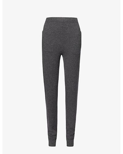 Saint Laurent Slim-fit Mid-rise Cashmere leggings - Gray