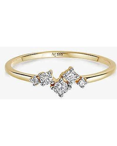 Astley Clarke Cluster 14ct Yellow-gold And Diamond Promise Ring - White