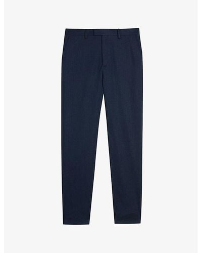Ted Baker Irvine Slim-fit Stretch-woven Trousers - Blue