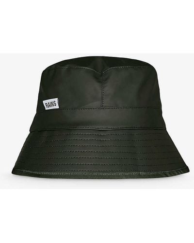 Rains Logo-patch Shell Bucket Hat - Green