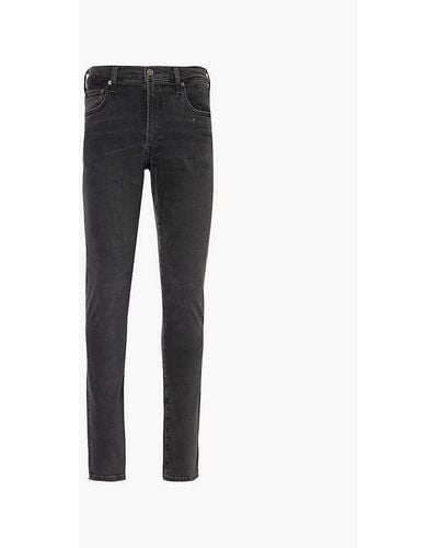 Citizens of Humanity Adler Brand-patch Tapered-leg Stretch-denim Jeans - Black