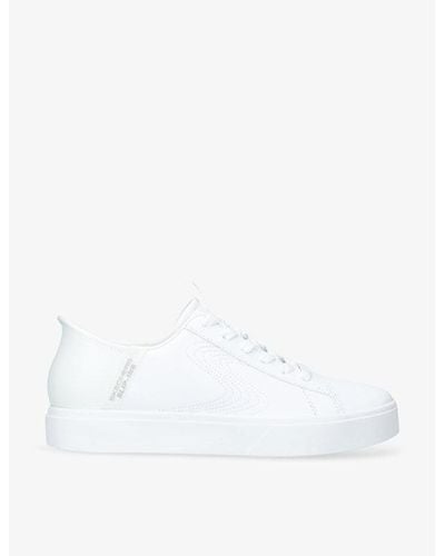 Skechers Eden Lx Royal Stride Faux-leather Low-top Trainers - White