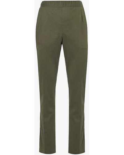 PAIGE Sider Tapered-leg Mid-rise Stretch-twill Trousers X - Green