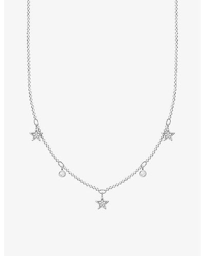 Thomas Sabo Magic Stars Sterling-silver And Cubic Zircona Necklace - White