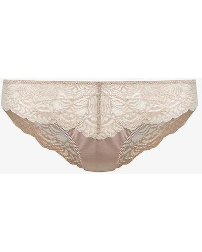 Hanro Josephine Mid-rise Stretch-lace Briefs - White