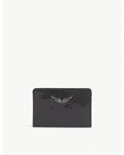 Zadig & Voltaire Zv Branded Leather Cardholder - Black