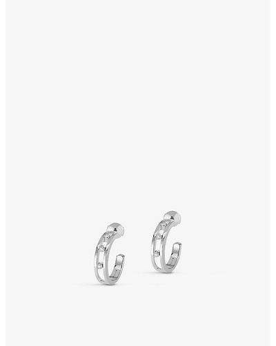 Messika Move 18ct -gold And Diamond Hoop Earrings - White