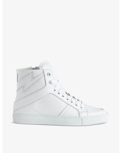 Zadig & Voltaire High Flash Leather High-top Sneakers - White