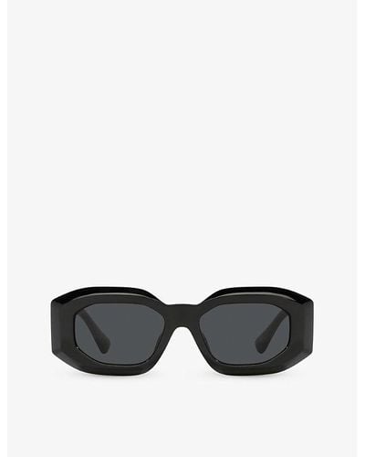 Versace Ve4425u Maxi Medusa biggie Oval-frame Nylon Sunglasses - Black