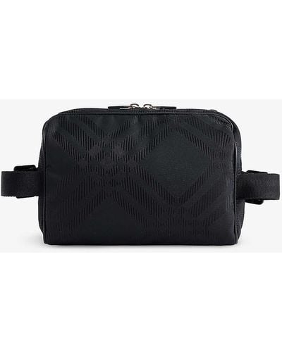 Burberry Check-pattern Shell Bum Bag - Black
