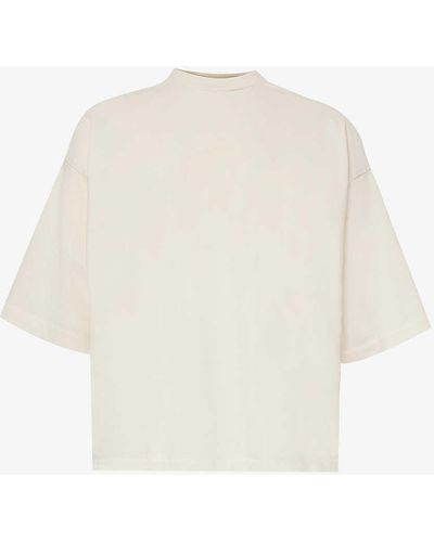 Fear Of God Crewneck Relaxed-fit Cotton-jersey T-shirt - White