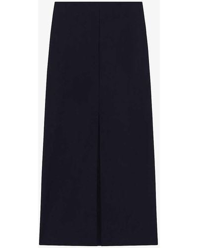 IRO Isice Mid-rise Stretch-wool Maxi Skirt - Blue