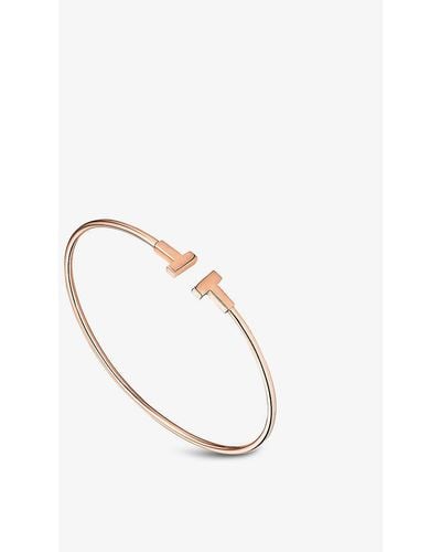 Tiffany & Co. Tiffany T Narrow Wire Bracelet In 18k - White