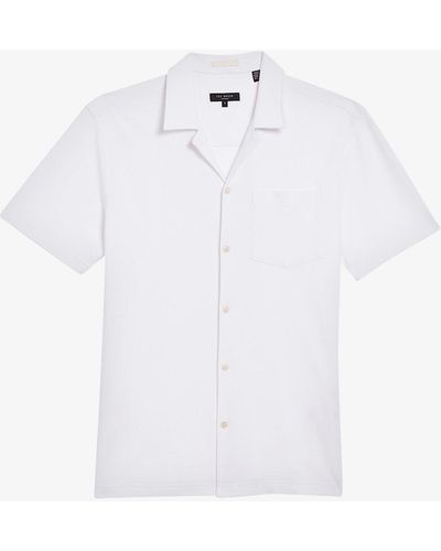 Ted Baker Homelea Relaxed-fit Cotton Shirt - White