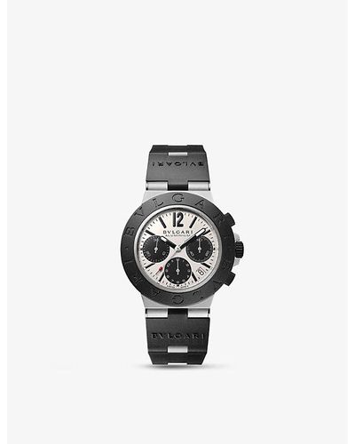 BVLGARI Unisex Aluminium Titanium Automatic Watch - White