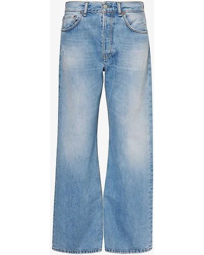 Acne Studios 2021f Faded-wash Loose-fit Straight-leg Jeans - Blue