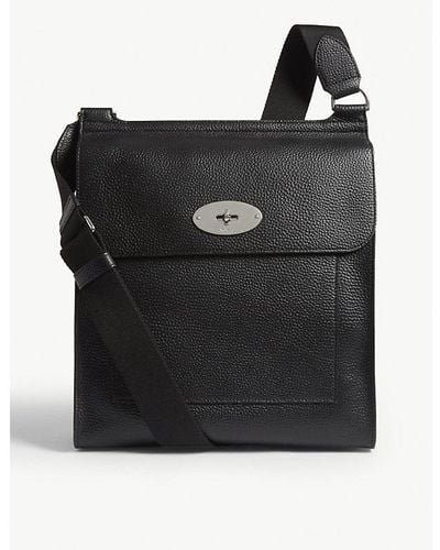 Mulberry Antony Large Grained-leather Messenger Bag - Black