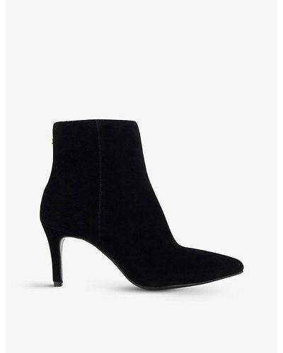 Dune Obsessive Suede Ankle Boots - Black