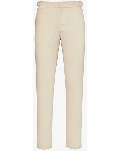 Orlebar Brown Griffon Adjustable Tapered-leg Linen Trousers - Natural