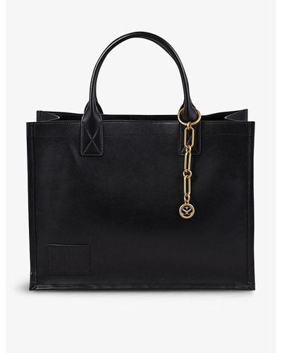 Sandro Kasbhcuir Brand-embossed Patch Leather Tote Bag - Multicolour