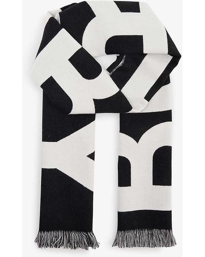 Burberry Wool Football Scarf - White