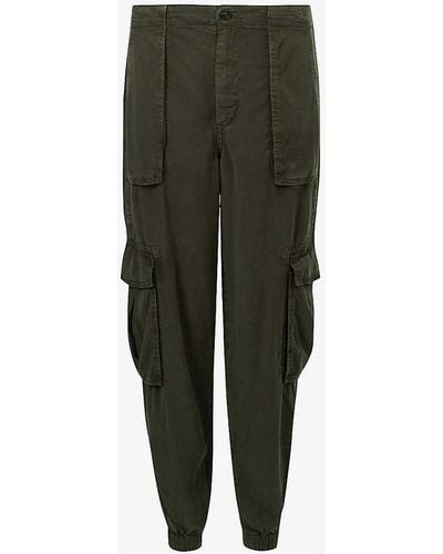 AllSaints Frieda Tapered-leg Mid-rise Woven Trousers - Green