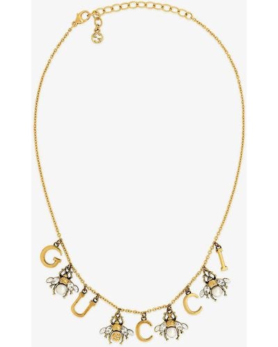 Gucci Fashion Show Gold-toned Brass Necklace - Metallic