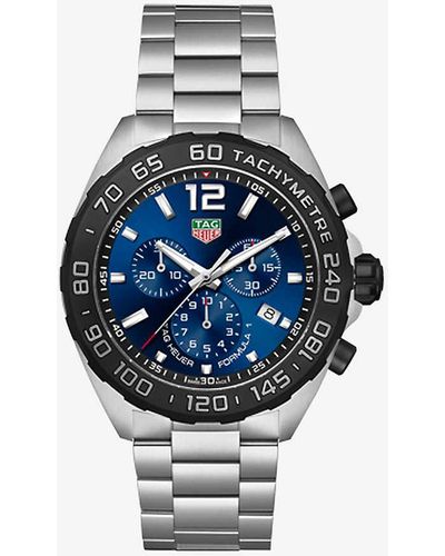 Tag Heuer Stainless Steel Formula 1 Chronograph Watch 44mm in Blue まかろん様専用