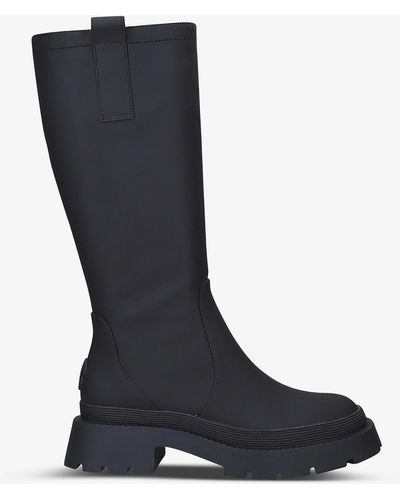Carvela Kurt Geiger Splash Chunky-soled Rubber Knee-high Boots - Black