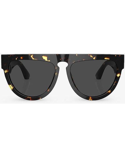 Burberry Be4416u Irregular-frame Acetate Sunglasses - Black